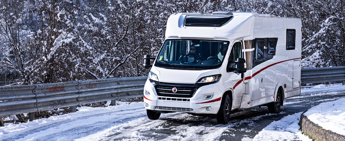 Camper in de winter