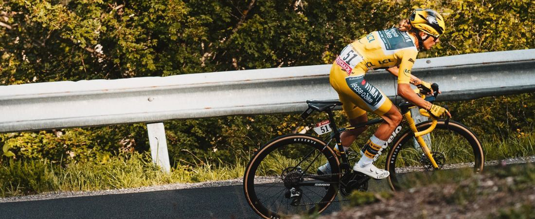 Cervelo R5 action Pauline Ferrand-Prevot tijdens Tour de France Femmes 2025