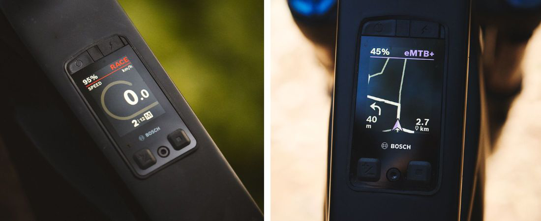 Bosch Kiox 400C display met verschillende schermen