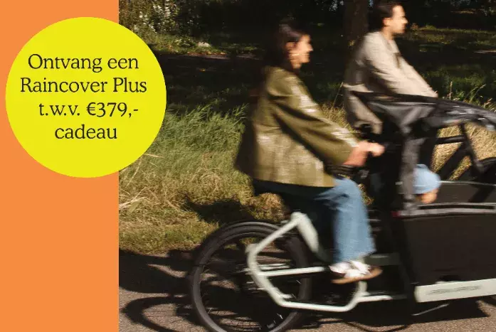 Urban Arrow actie met gratis regenhuif plus