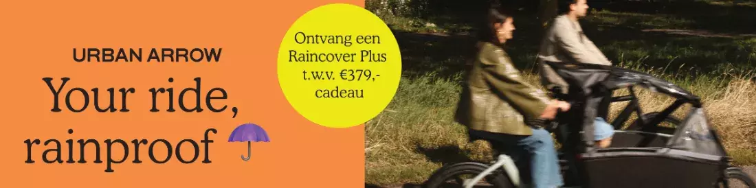 Urban Arrow gratis regenhuis bij Family en FamilyNext