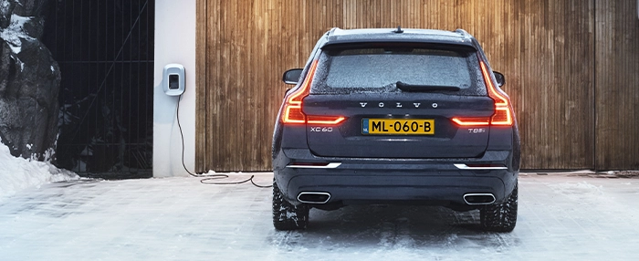 elektrische Volvo in de winter