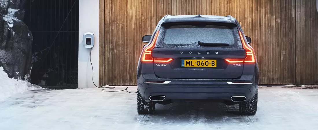 elektrische Volvo in de winter