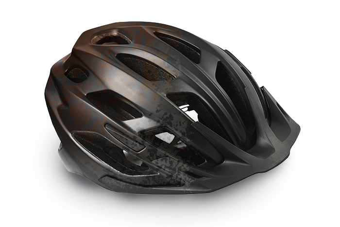 Een helm die verkleurd is